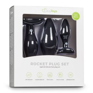 Juego de Plugs Anales EasyToys - Negro