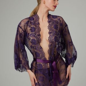 Kimono de encaje Graceful - Morado