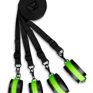 Kit de Fijacion de cama Glow in the Dark- Verde neón/Negro