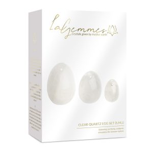La Gemmes - Conjunto Yoni Egg de tres piezas - Rock Crystal