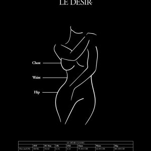 Le Desir - Vestido Mini de Encaje con Cuello Alto Talla Queen - Negro