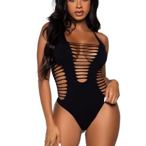 Leg Avenue - Body Sin Costuras Racer con Cordones