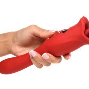 Lickgasm Beso + Vibrador de Doble Beso - Rojo