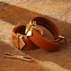LOCKINK - Conjunto de Esposas para Tobillos y Muñecas - marrón