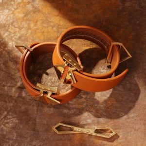 LOCKINK - Conjunto de Esposas para Tobillos y Muñecas - marrón