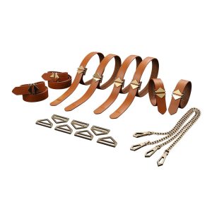 LOCKINK - Set de Restricción de 8 Correas de Bondage - marrón