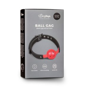 Mordaza con bola de PVC - Rojo