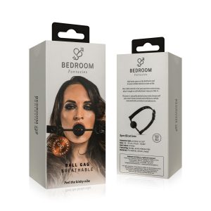 Mordaza de Bola Abierta de Silicona - Negra