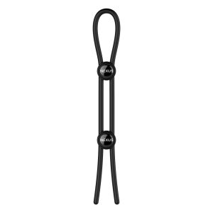 Nexus Forge - Anillo Doble para el Pene Ajustable -Negro