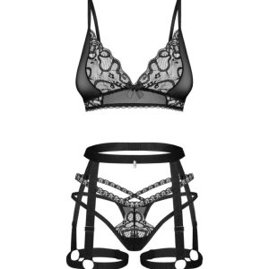 Obsessive - Blomentis Conjunto de Tres Piezas - Negro