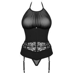 Obsessive - Serafia Corsé y Tanga - Negro