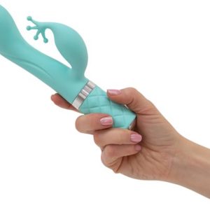 Pillow Talk - Vibrador de punto G y Kinky Rabbit - Turquesa