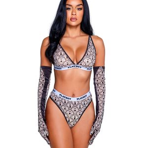 Playboy Lingerie - Conjunto Deportivo Bunny de Dos Piezas