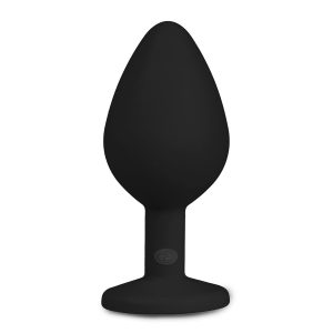 Plug anal negro con diamante - EasyToys Anal Collection