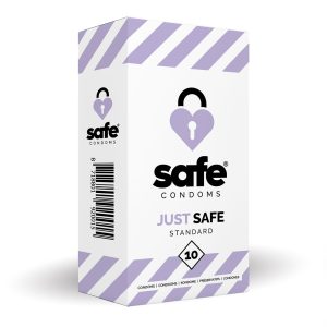 SAFE - Condones con lubricante a base de silicona - Estándar - 10 piezas
