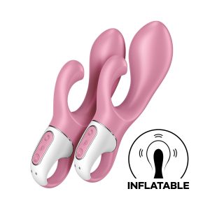 Satisfyer Air Pump Bunny 2 Vibrador Inflable - Rojo Claro