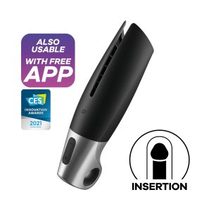 Satisfyer - Power Masturbator - Negro/Plata