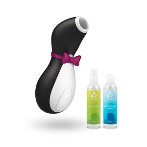 Satisfyer Pro Penguin Next Generation: lubricante EasyGlide, limpiador de j