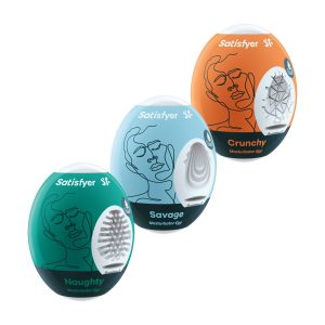 Satisfyer Set de Huevos Masturbadores Naughty, Savage & Crunchy
