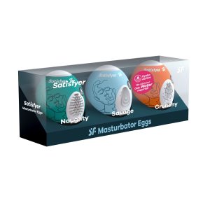 Satisfyer Set de Huevos Masturbadores Naughty, Savage & Crunchy