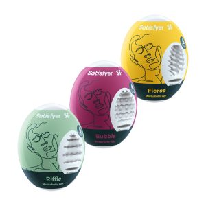 Satisfyer Set de Huevos Masturbadores Riffle, Bubble & Fierce
