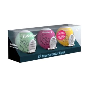 Satisfyer Set de Huevos Masturbadores Riffle, Bubble & Fierce
