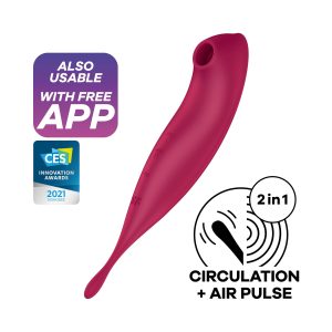 Satisfyer Twirling Pro Connect App - Rojo Oscuro