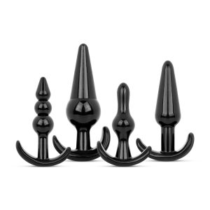 Set de 4 Plugs Anales - Negro