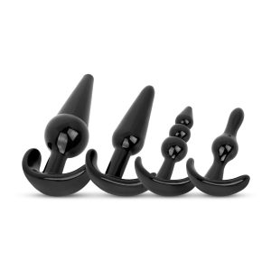 Set de 4 Plugs Anales - Negro