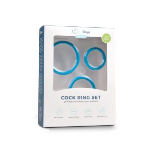 Set de anillos para pene de 3 tamaños - Azul