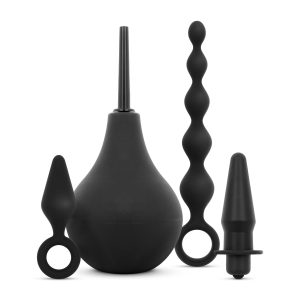 Set de Plug Anal y Ducha - Negro