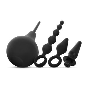 Set de Plug Anal y Ducha - Negro