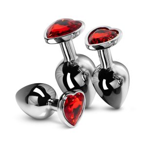 Set de tapones anales de cristal - Plata
