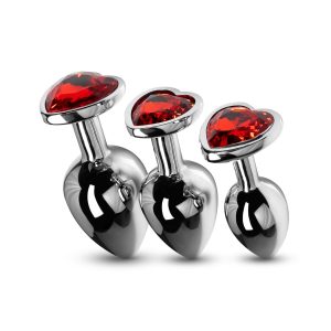 Set de tapones anales de cristal - Plata