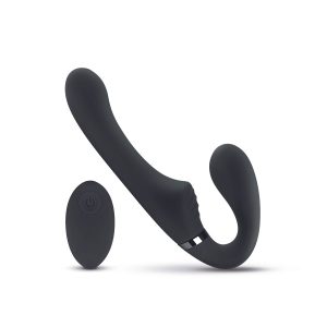 Strapon dildo sin arnés de doble penetración con vibrador 22 cm - No-Parts