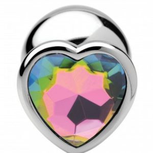 Tapón Anal Corazón Arcoíris - Grande
