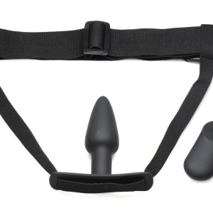 Tapón anal vibratorio Bum-Tastic con arnés y mando a distancia