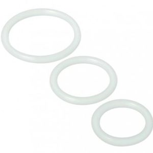 Trinity - Anillos para pene de silicona, Transparente