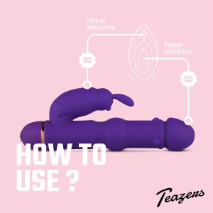 Vibrador conejito de Silicona Teazers - Púrpura