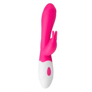 Vibrador conejito recargable de EasyToys - Rosa / Blanco