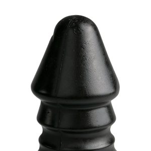 Vibrador grande con eje acanalado - Negro