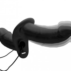 Vibrador Power Pegger de doble correa - Negro