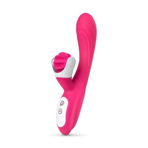 Vibrador Rabbit con Lengua Giratoria - Rosa