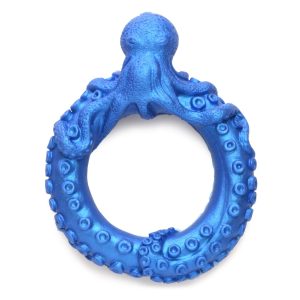 XR Brands - Anillo de silicona Poseidon's Octo-Ring para pene - Azul