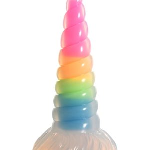 XR Brands - Dildo de Silicona Arcoíris Luminescente