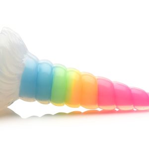 XR Brands - Dildo de Silicona Arcoíris Luminescente