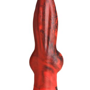 XR Brands - Dildo empujador y vibrador Hel-Wolf - Rojo y Negro
