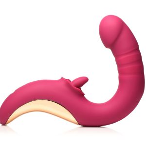 XR Brands - Vibrador de Lamer y Empujar Tease & Please - Rosa