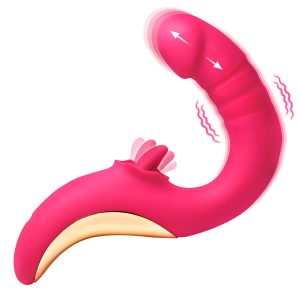 XR Brands - Vibrador de Lamer y Empujar Tease & Please - Rosa
