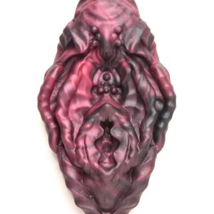XR Brands - Xeno Pussy Vulva Molinillo de Silicona - Rojo y Negro